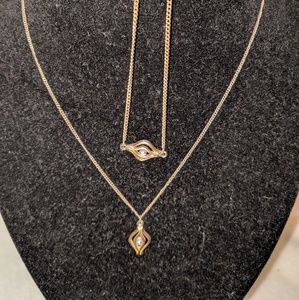 Evil Eye Necklace and Bracelet Set